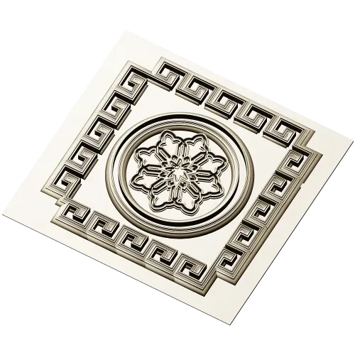 Athenian Rosette - STL 3D model for CNC routing
