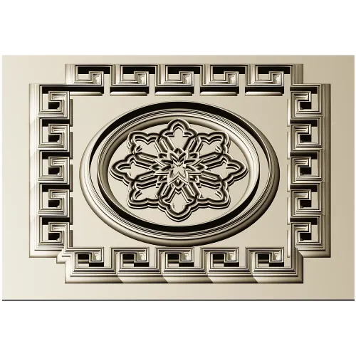 Athenian Rosette - STL 3D model for CNC routing