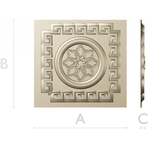 Athenian Rosette - STL 3D model for CNC routing