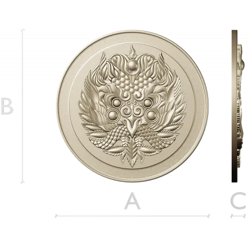 Розетка "Сирин" - круглый рельефный медальон STL для ЧПУ