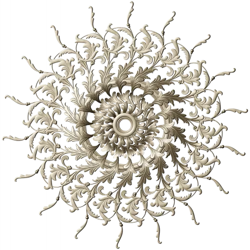Sunburst Acanthus Rosette STL