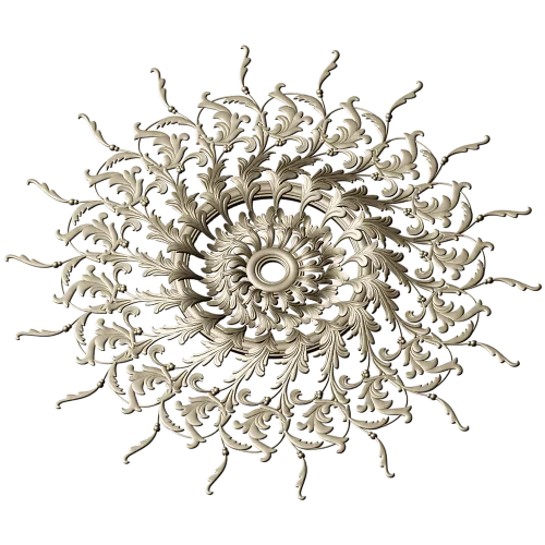 Sunburst Acanthus Rosette STL