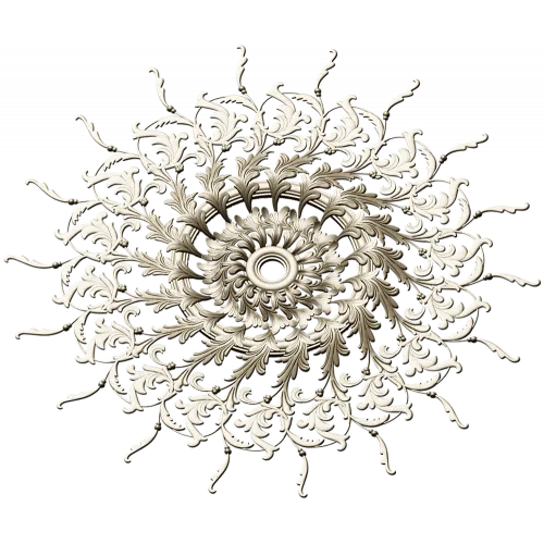 Sunburst Acanthus Rosette STL