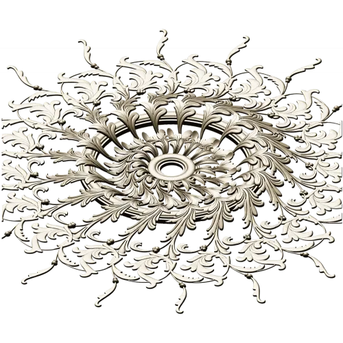 Sunburst Acanthus Rosette STL