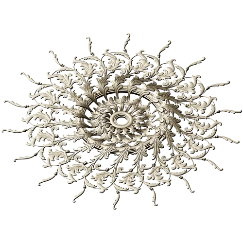 Sunburst Acanthus Rosette STL