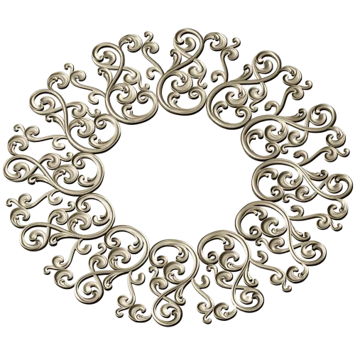 Ornamental Filigree Rosette STL for CNC