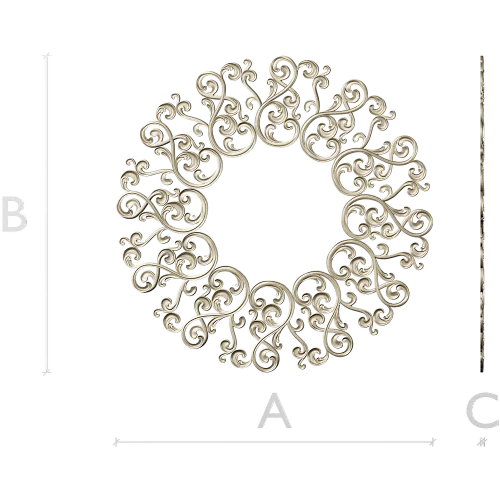 Ornamental Filigree Rosette STL for CNC