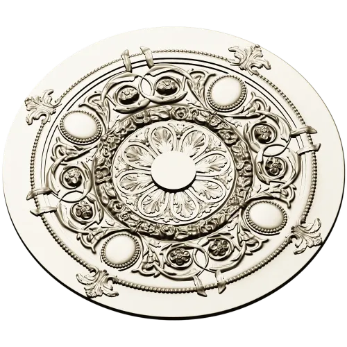 Regal Floral Rosette - ornate STL 3D model for CNC milling