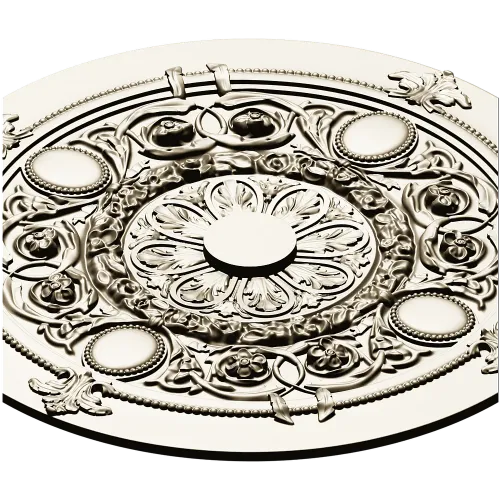 Regal Floral Rosette - ornate STL 3D model for CNC milling