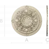 Regal Floral Rosette - ornate STL 3D model for CNC milling