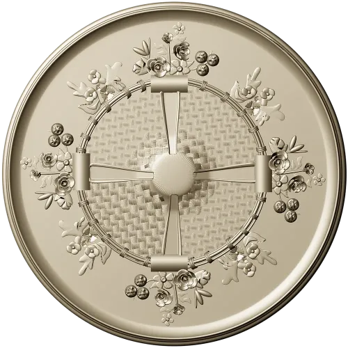Decorative Round Rosette STL for CNC Milling