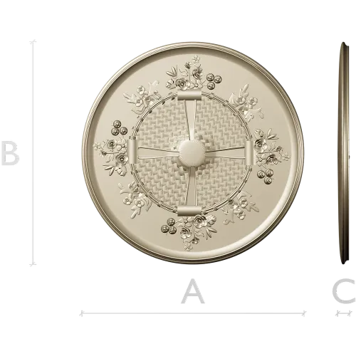 Decorative Round Rosette STL for CNC Milling