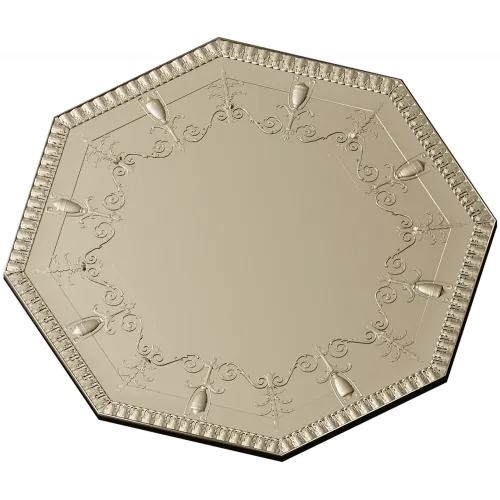 Octagonal Decorative Rosette - STL 3D Model for CNC