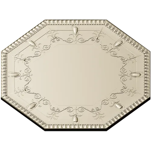 Octagonal Decorative Rosette - STL 3D Model for CNC