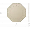Octagonal Decorative Rosette - STL 3D Model for CNC