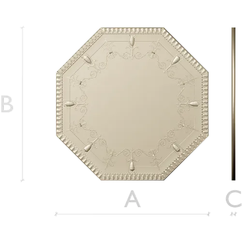 Octagonal Decorative Rosette - STL 3D Model for CNC