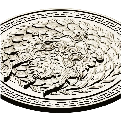 Imperial Dragon Medallion - high-relief STL for CNC
