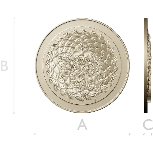 Imperial Dragon Medallion - high-relief STL for CNC