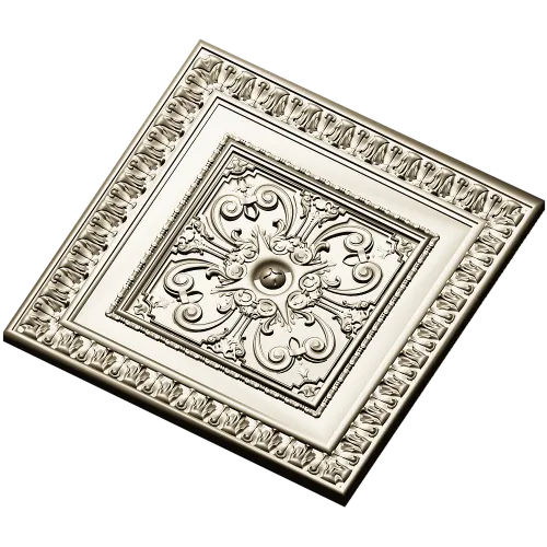 Florentine Square Rosette - STL 3D model for CNC carving