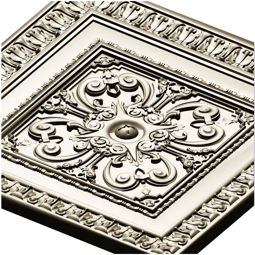 Florentine Square Rosette - STL 3D model for CNC carving