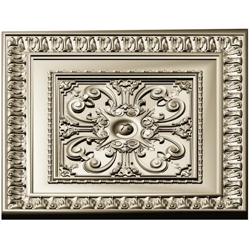 Florentine Square Rosette - STL 3D model for CNC carving