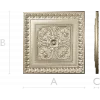 Florentine Square Rosette - STL 3D model for CNC carving
