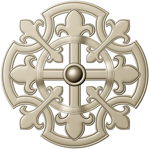 Gothic Fleur Rosette - STL 3D model for CNC carving