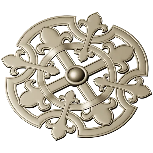 Gothic Fleur Rosette - STL 3D model for CNC carving