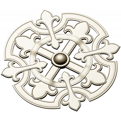 Gothic Fleur Rosette - STL 3D model for CNC carving