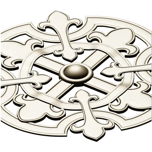 Gothic Fleur Rosette - STL 3D model for CNC carving