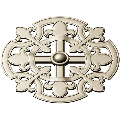 Gothic Fleur Rosette - STL 3D model for CNC carving