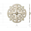 Gothic Fleur Rosette - STL 3D model for CNC carving