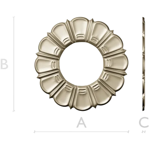 Sunburst Rosette - STL 3D model for CNC milling