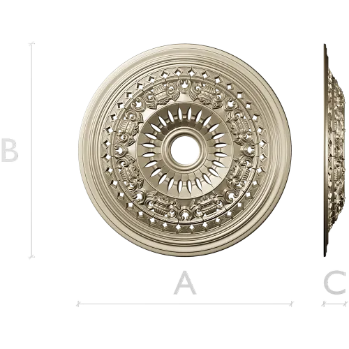 Классическая потолочная розетка - 3D STL для ЧПУ