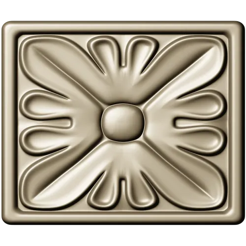Square Floral Rosette STL for CNC Routing