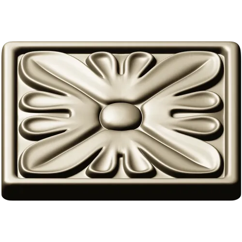 Square Floral Rosette STL for CNC Routing