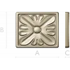 Square Floral Rosette STL for CNC Routing