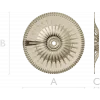 Sunray Rosette - STL 3D Model for CNC