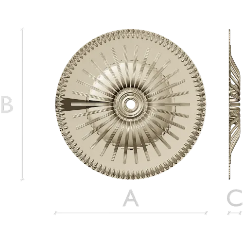Sunray Rosette - STL 3D Model for CNC