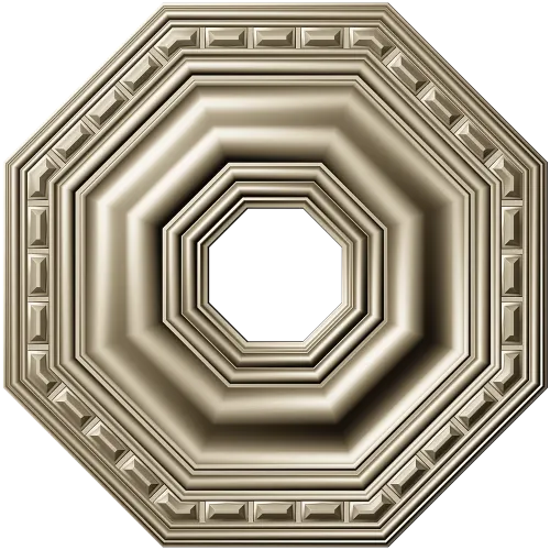 Octagonal Stepped Rosette STL for CNC