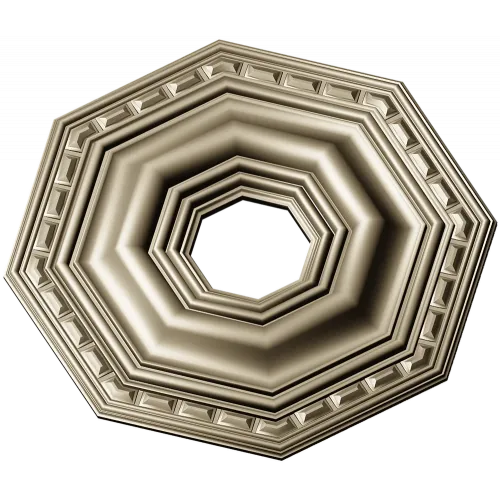 Octagonal Stepped Rosette STL for CNC