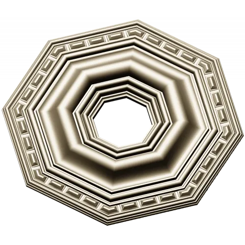 Octagonal Stepped Rosette STL for CNC