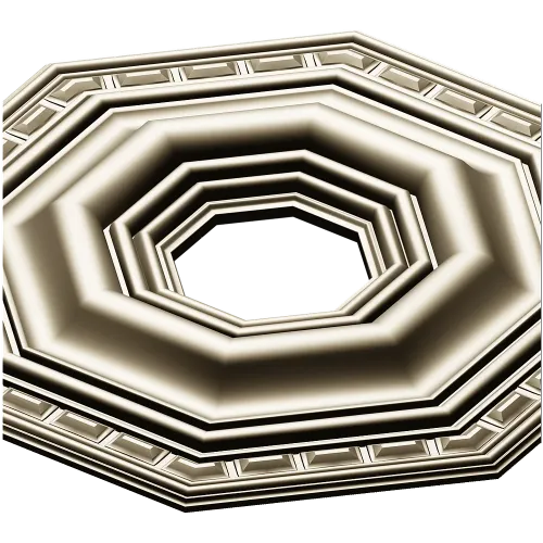 Octagonal Stepped Rosette STL for CNC