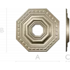 Octagonal Stepped Rosette STL for CNC