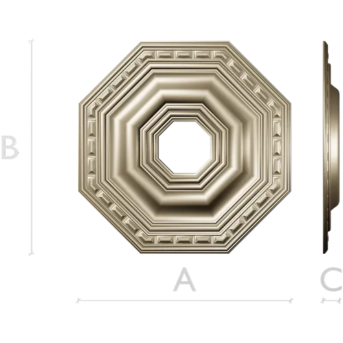 Octagonal Stepped Rosette STL for CNC
