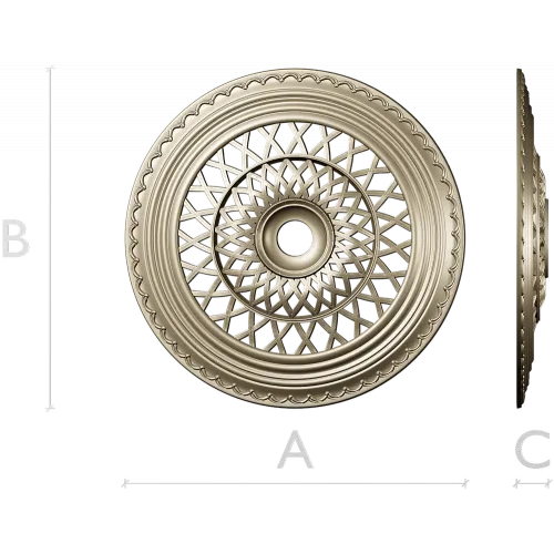 Lattice Sun Rosette - STL 3D model for CNC carving