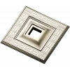 Square Meander Rosette STL for CNC