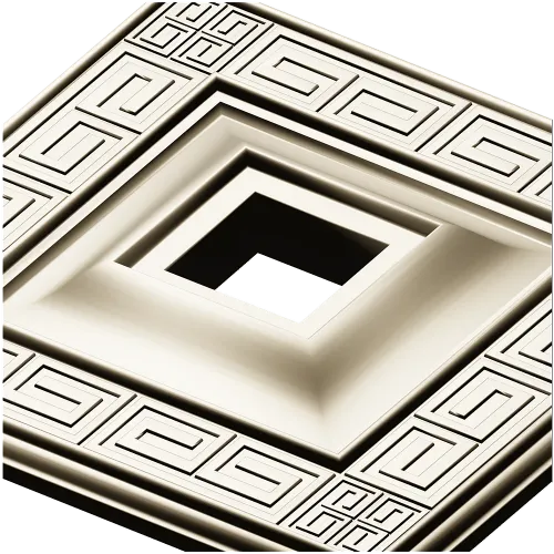 Square Meander Rosette STL for CNC