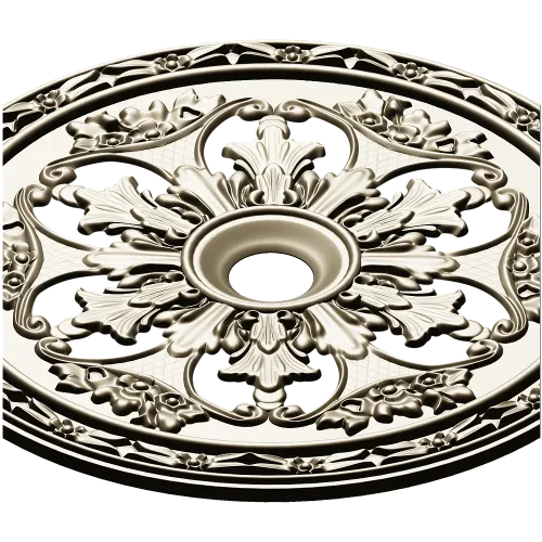 Acanthus Sun Rosette - STL 3D model for CNC milling
