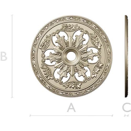 Acanthus Sun Rosette - STL 3D model for CNC milling